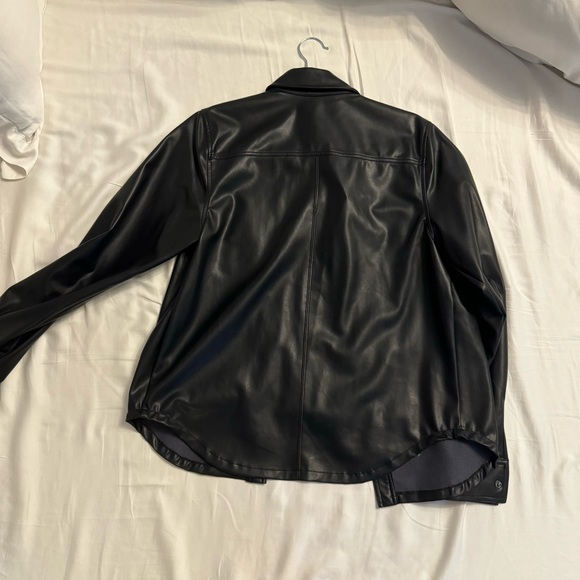 Revolve Leather Button Down - Picture 3 of 4